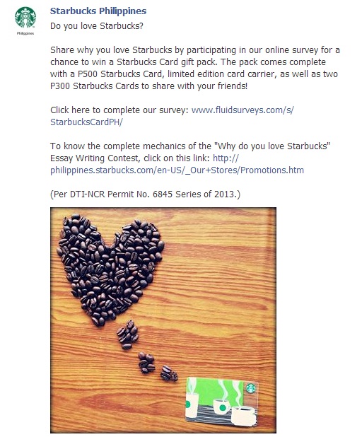 Win a Free Starbucks Card Gift Package
